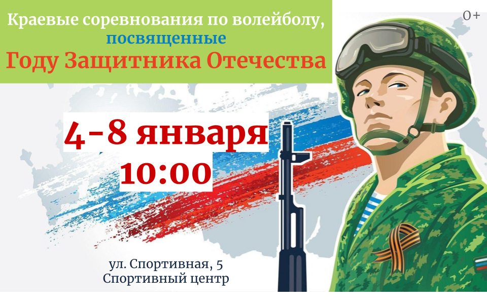 Краевые соревнования по волейболу, посвященные Году Защитника Отечества.